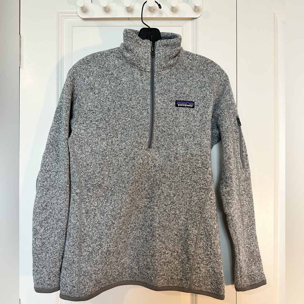 Patagonia Quarter Zip Better Sweater XS Birch White